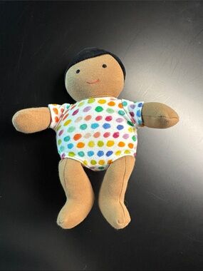 LOVEVERY Medium Tan Organic Cotton Baby Doll - Like New Condition